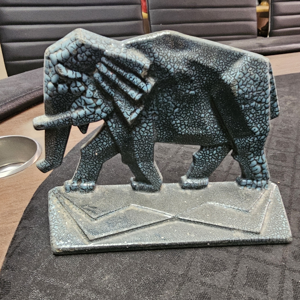 Blue Elephant Sculpture